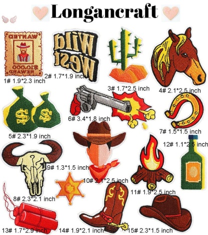 Western Boots Embroidered Patch