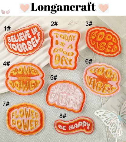 Positive Badge Letter Patches