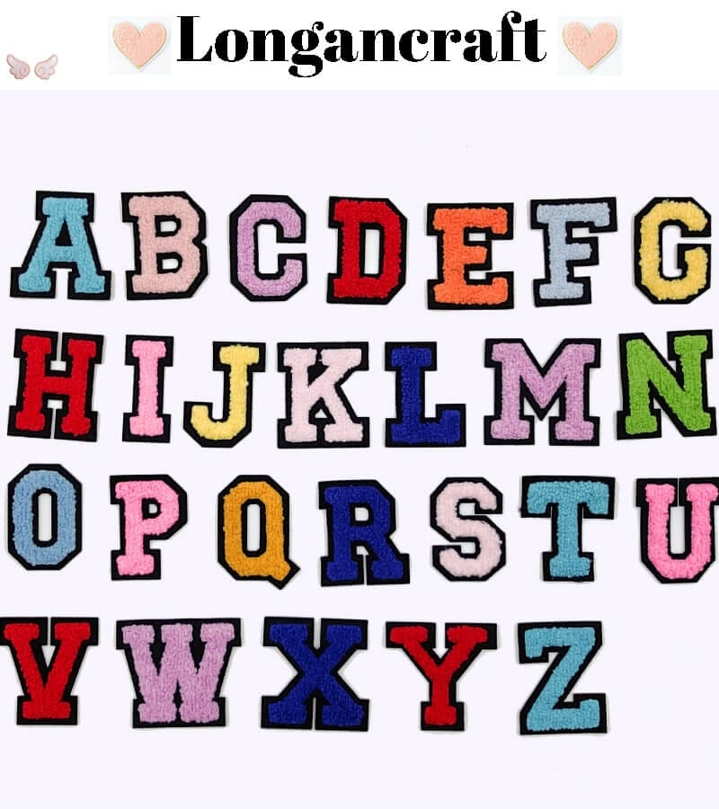 Color Letters Chenille Patches