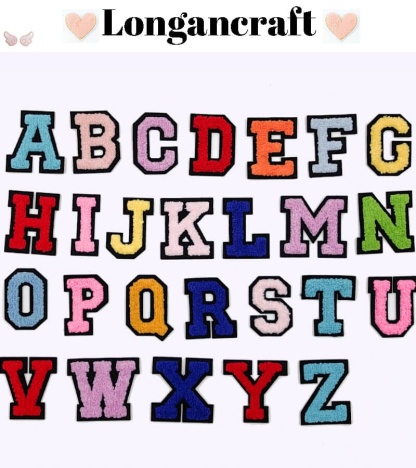 Color Letters Chenille Patches