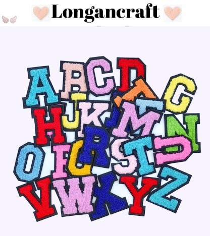 Color Letters Chenille Patches
