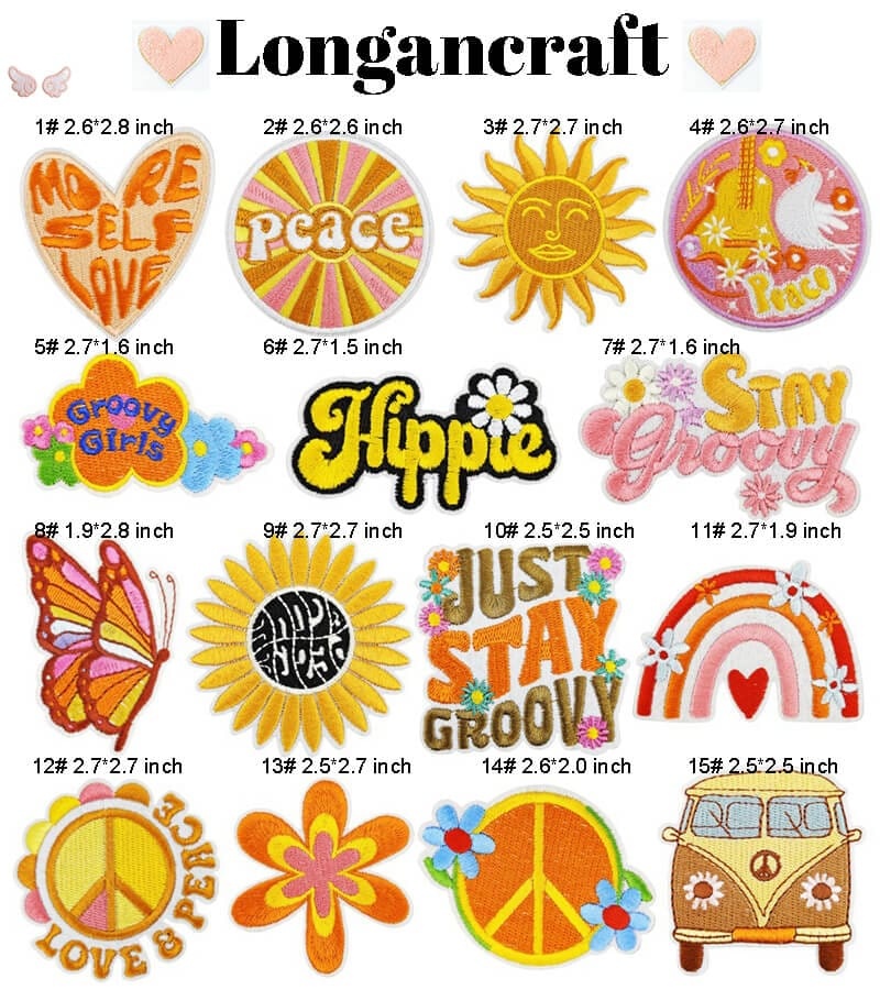Holiday Sun Embroidered Patches