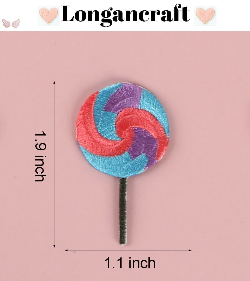 Heart Candy Embroidered Patches