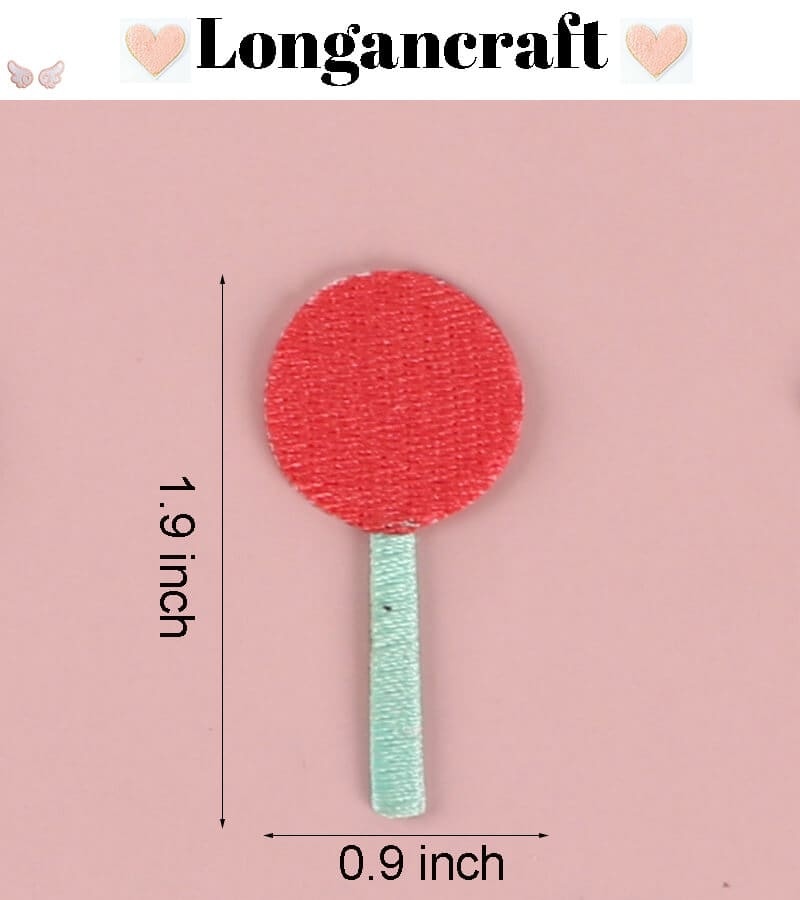 Heart Candy Embroidered Patches