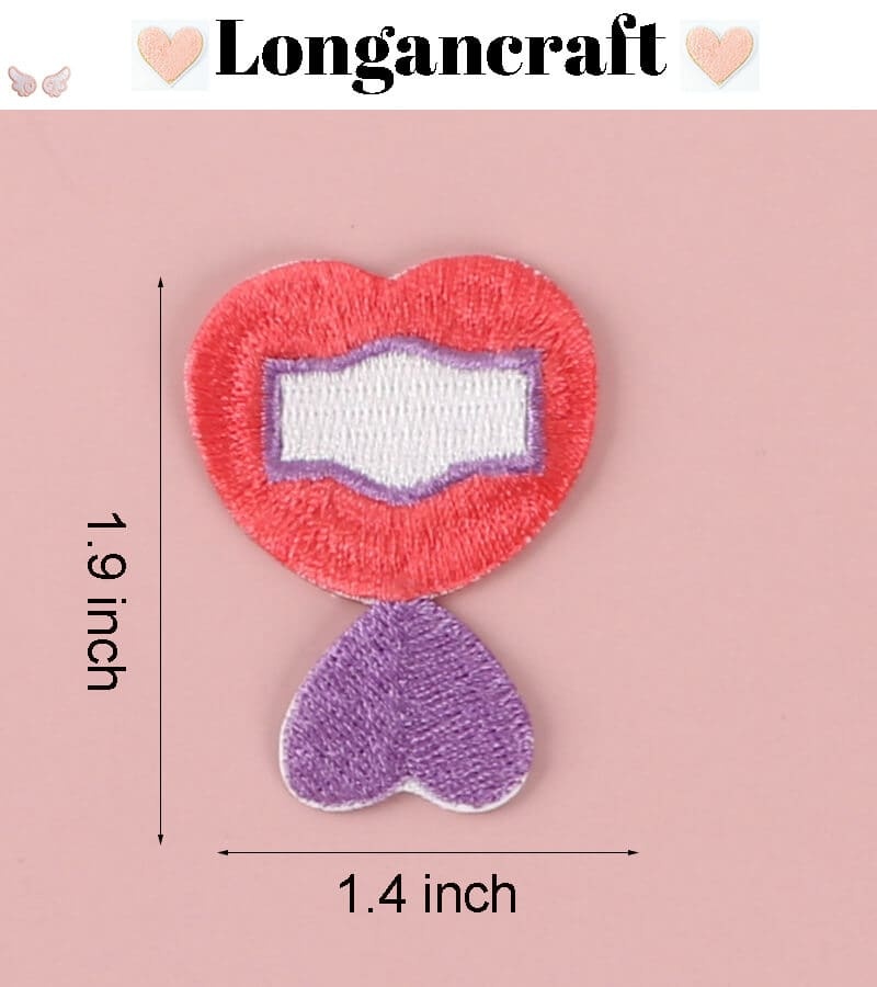Heart Candy Embroidered Patches