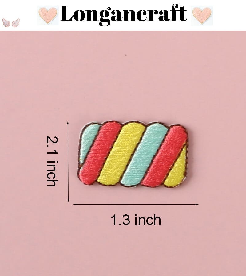 Heart Candy Embroidered Patches