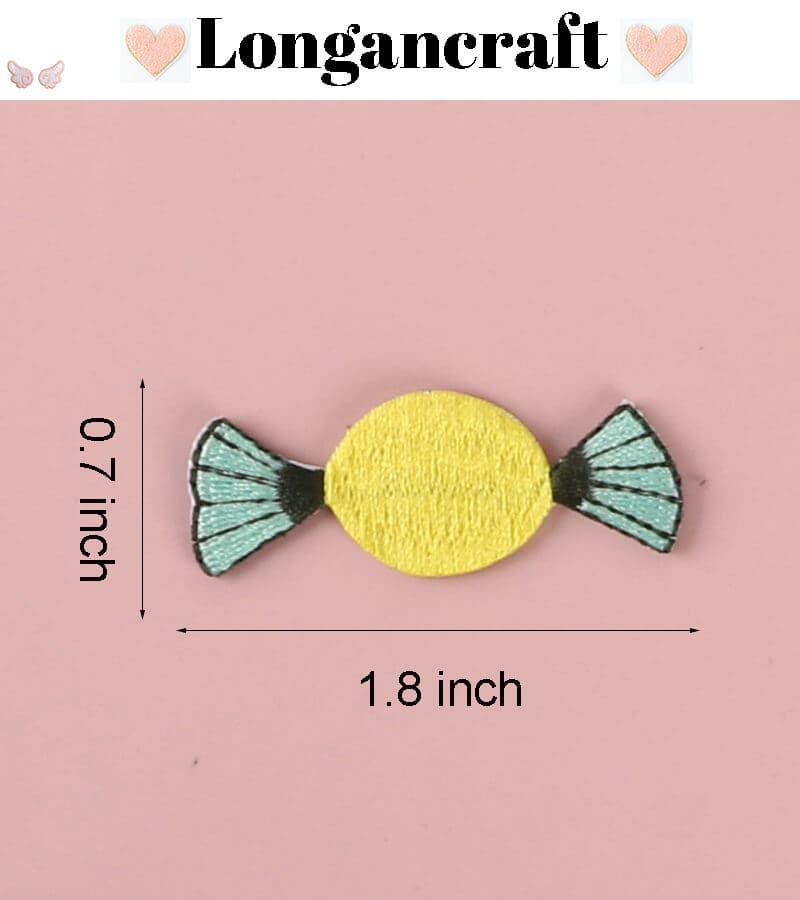 Heart Candy Embroidered Patches