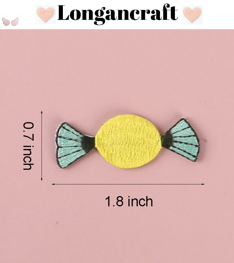 Heart Candy Embroidered Patches