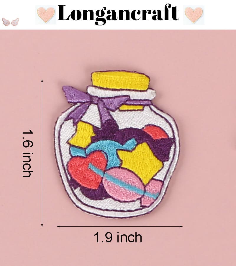 Heart Candy Embroidered Patches