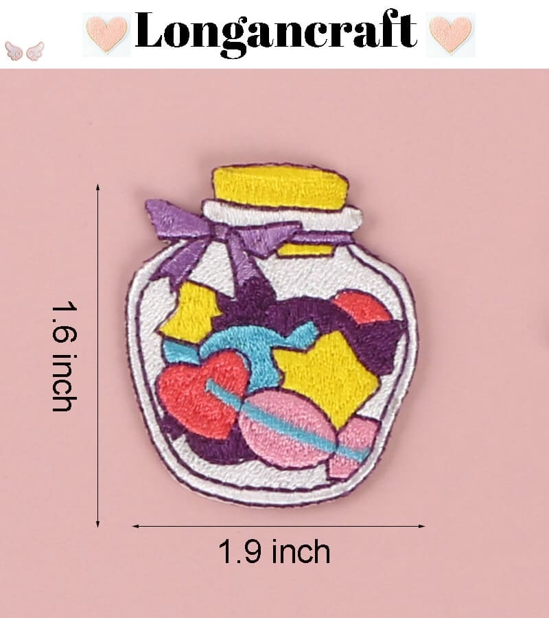Heart Candy Embroidered Patches