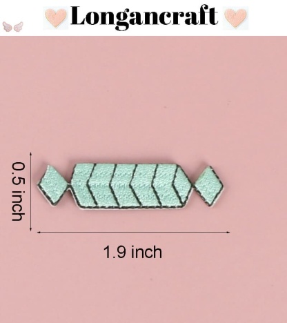 Heart Candy Embroidered Patches