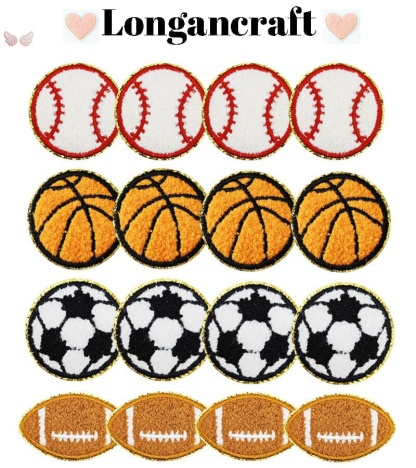 Ball Glitter Embroidered Patch