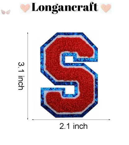 USA Star Letter Chenille Patch