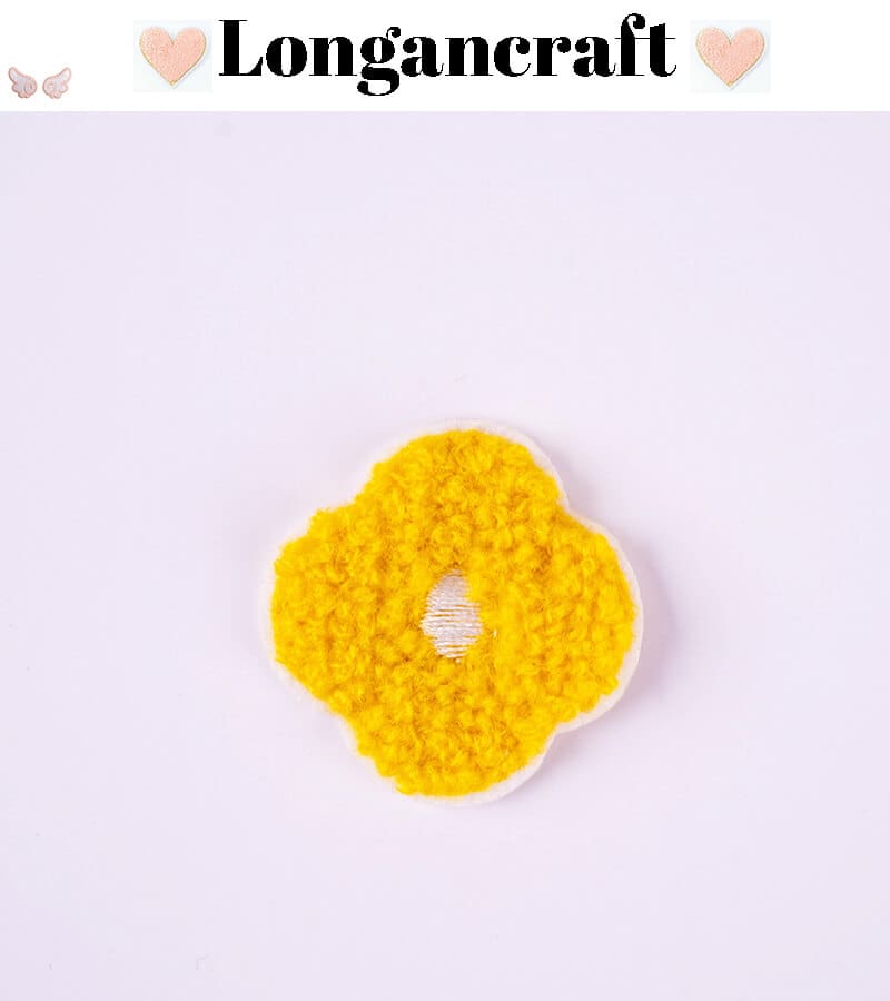 Color Flower Chenille Patches