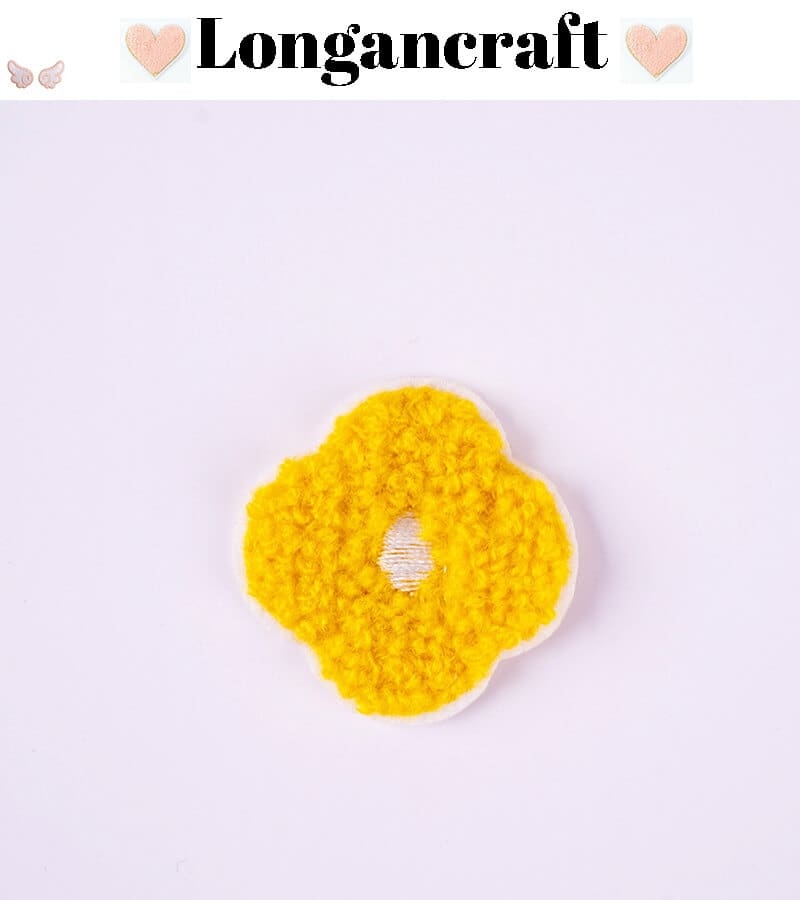 Color Flower Chenille Patches