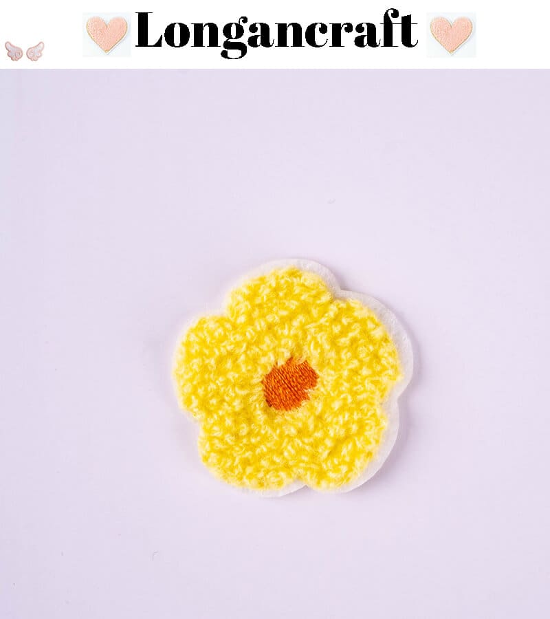 Color Flower Chenille Patches