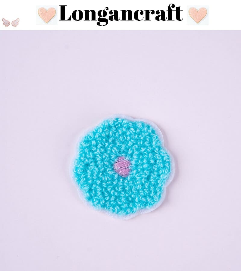 Color Flower Chenille Patches