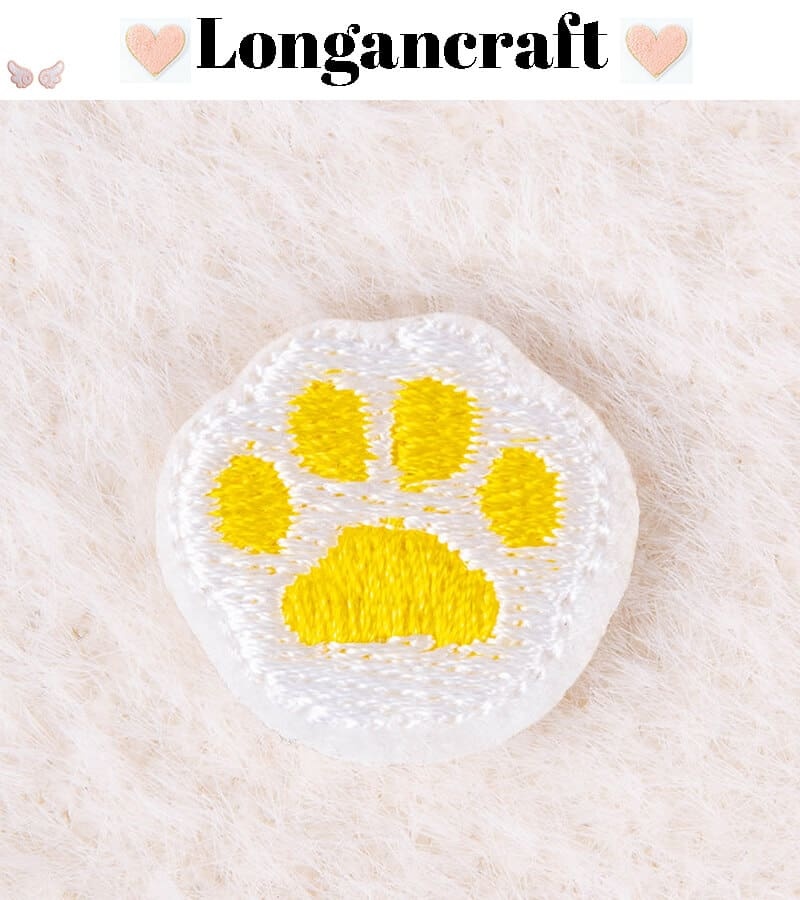 Color Cat Paw Embroidered Patch
