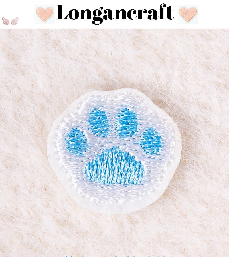 Color Cat Paw Embroidered Patch
