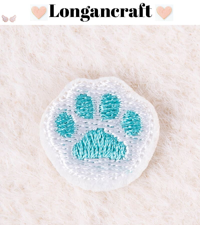 Color Cat Paw Embroidered Patch