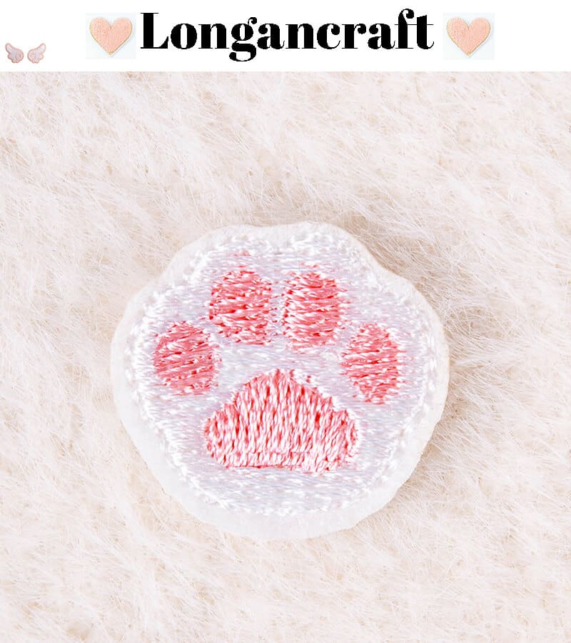 Color Cat Paw Embroidered Patch