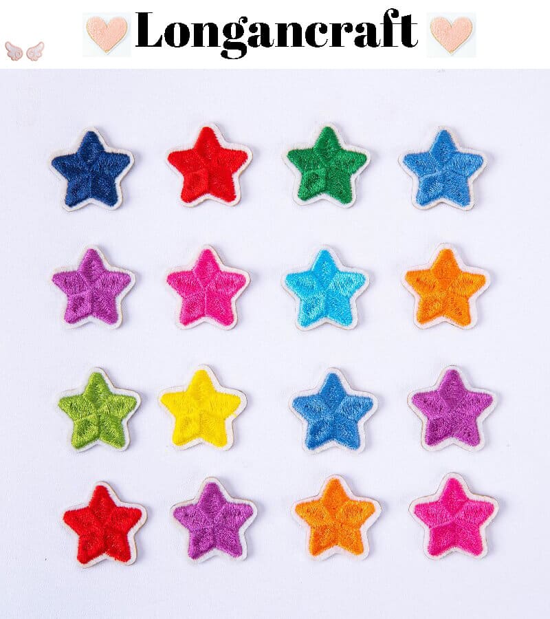 Color Star Embroidered Patches