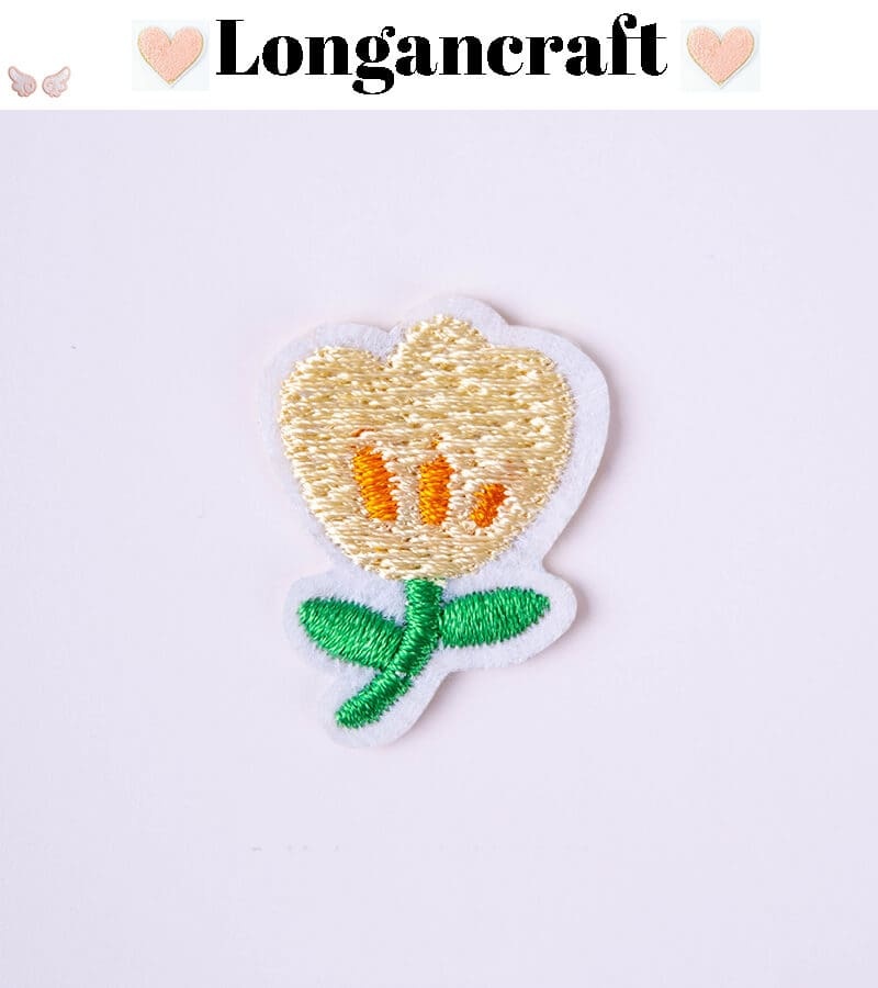 Color Tulip Embroidered Patches