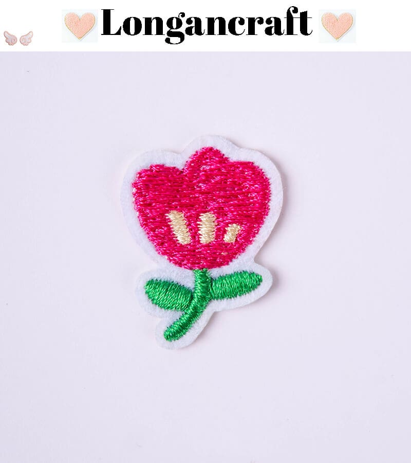 Color Tulip Embroidered Patches