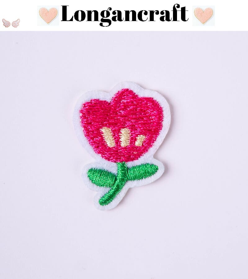 Color Tulip Embroidered Patches
