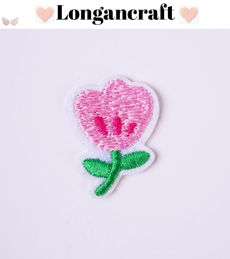 Color Tulip Embroidered Patches
