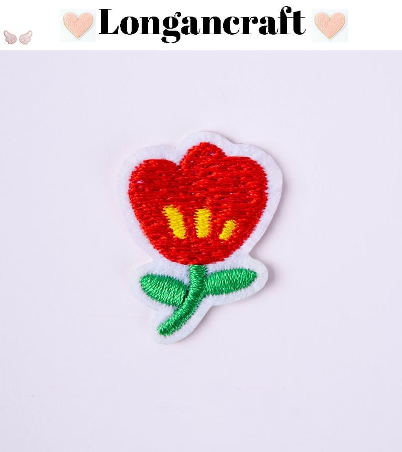 Color Tulip Embroidered Patches
