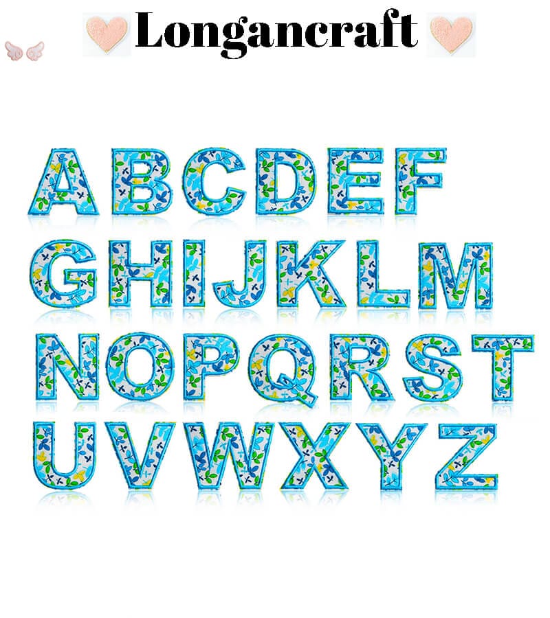 Flower Letter Embroidered Patch