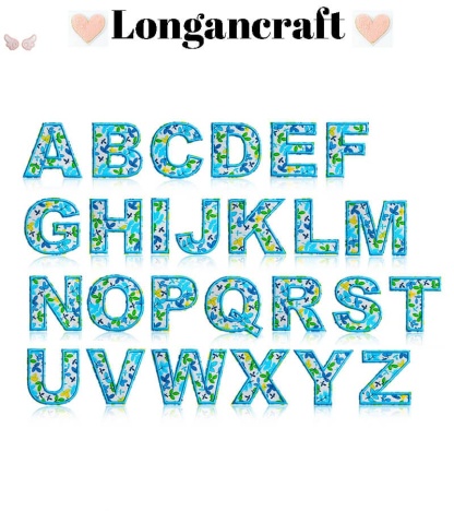 Flower Letter Embroidered Patch