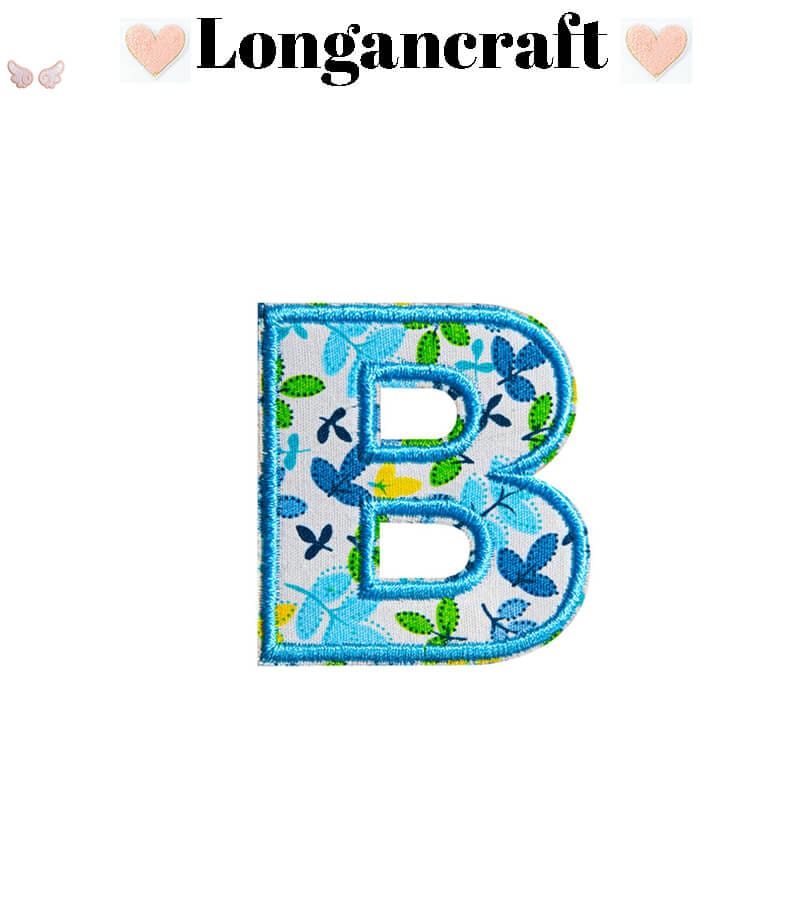 Flower Letter Embroidered Patch