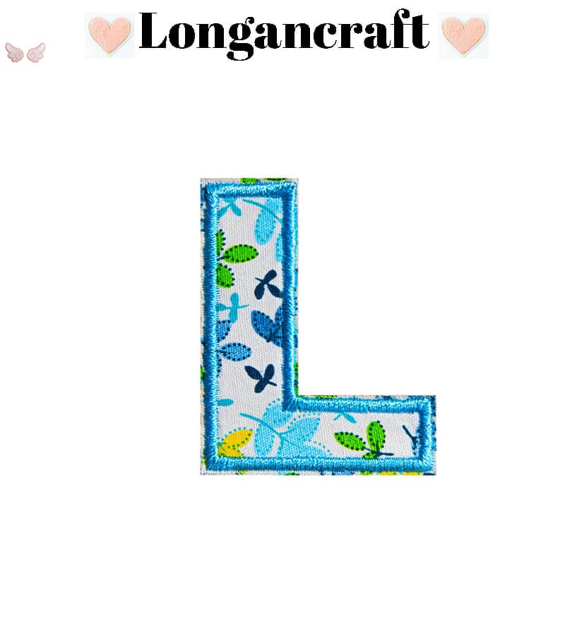 Flower Letter Embroidered Patch