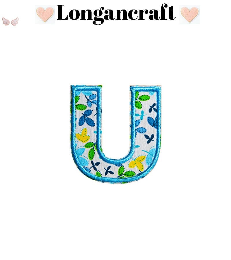 Flower Letter Embroidered Patch