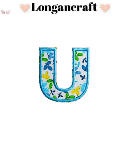 Flower Letter Embroidered Patch