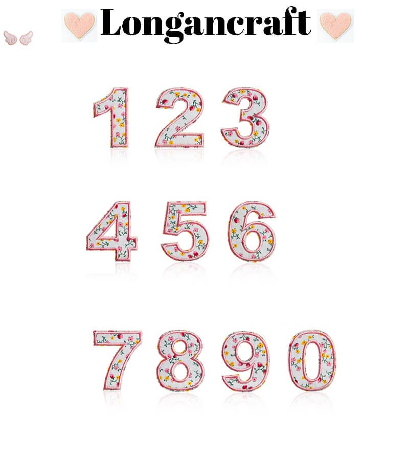 Pink Flower Letter Patches