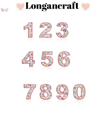 Pink Flower Letter Patches