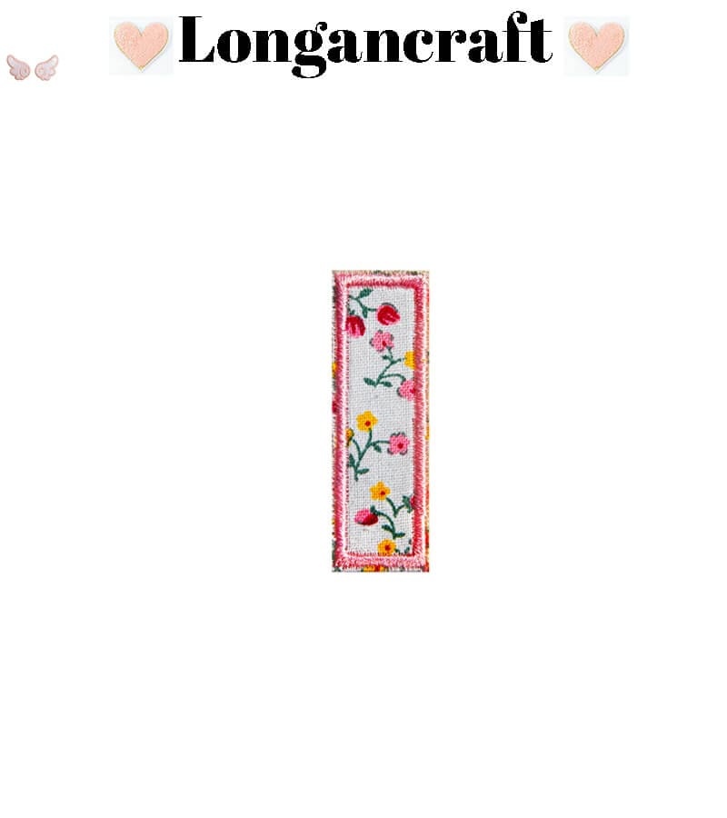 Pink Flower Letter Patches