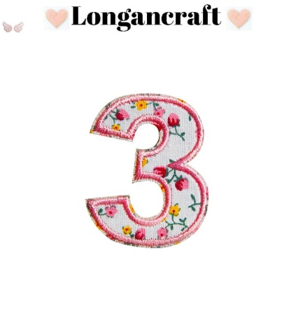 Pink Flower Letter Patches