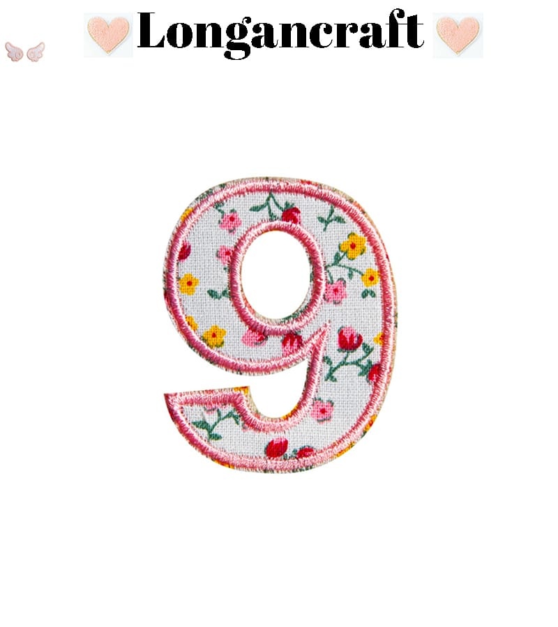 Pink Flower Letter Patches