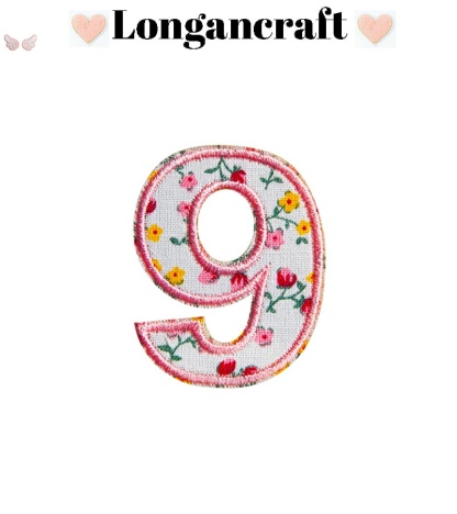 Pink Flower Letter Patches