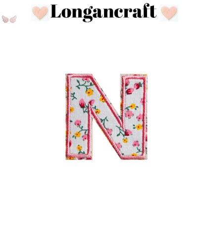 Pink Flower Letter Patches