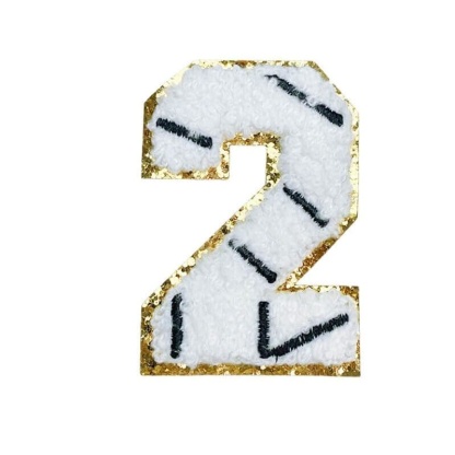 Volleyball Glitter Number Patch