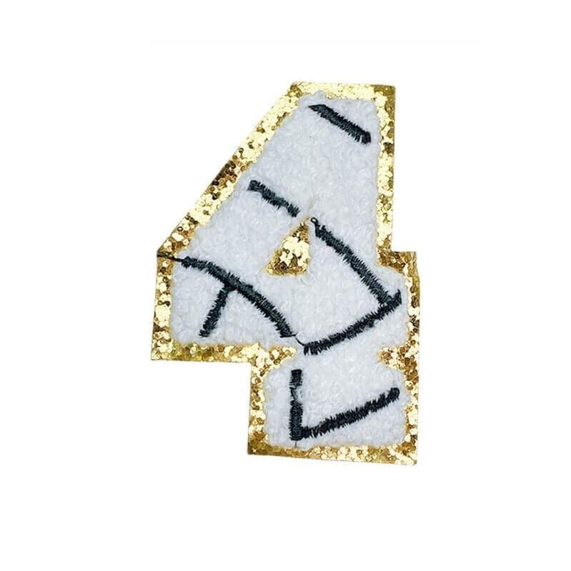 Volleyball Glitter Number Patch