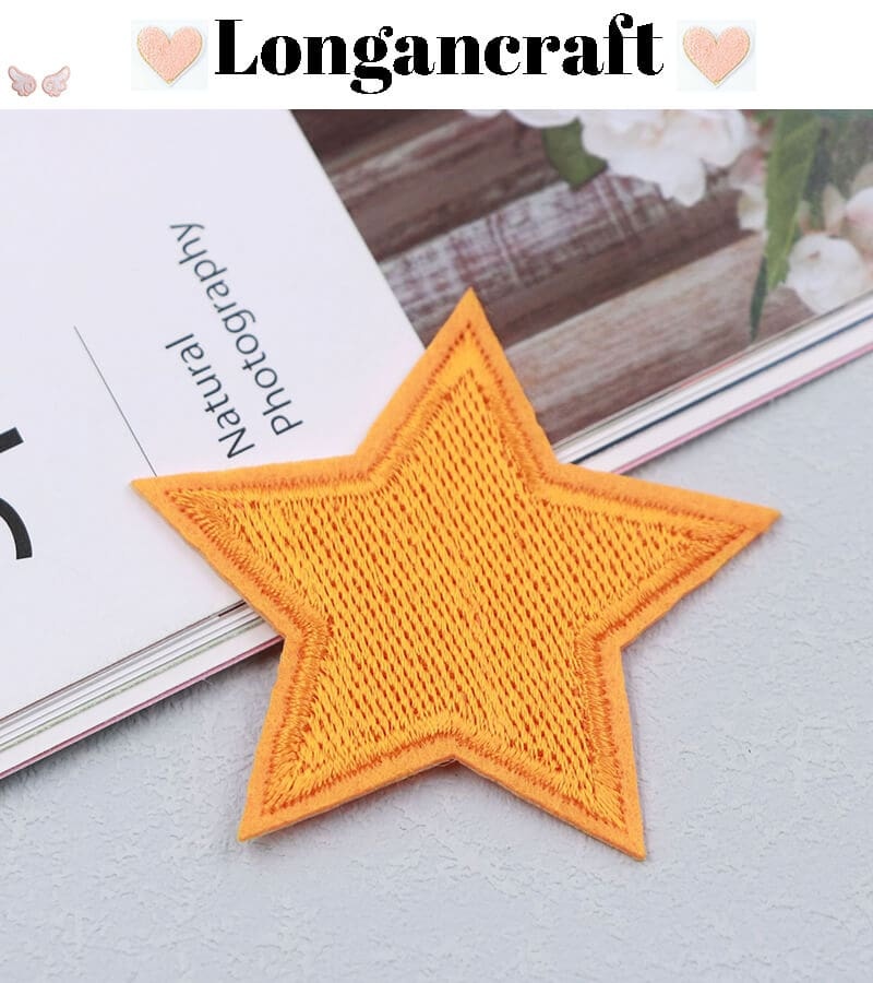 Color Star Iron On Patches