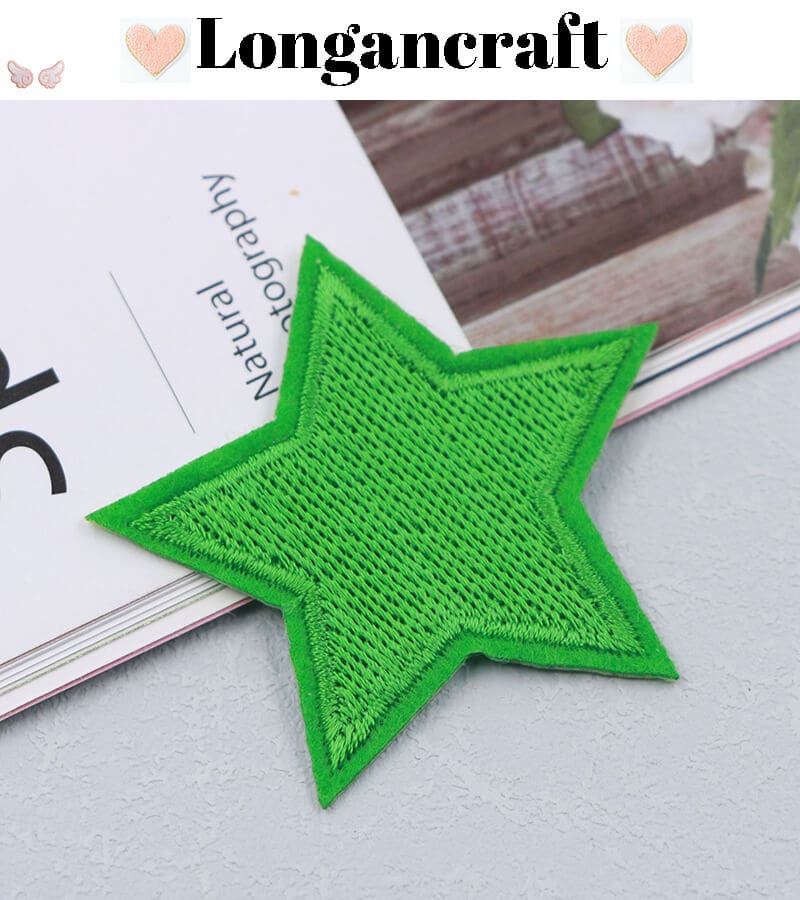 Color Star Iron On Patches