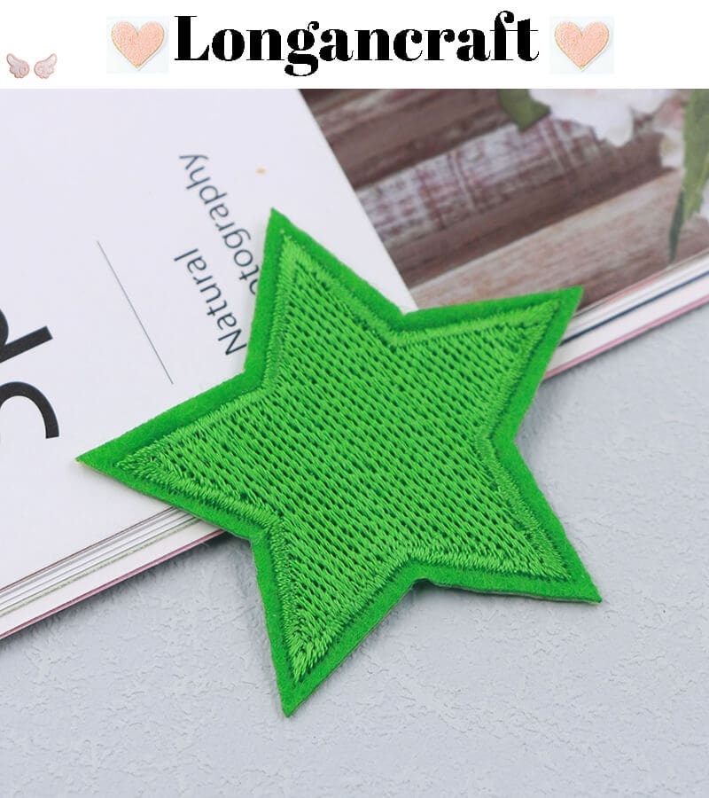 Color Star Iron On Patches