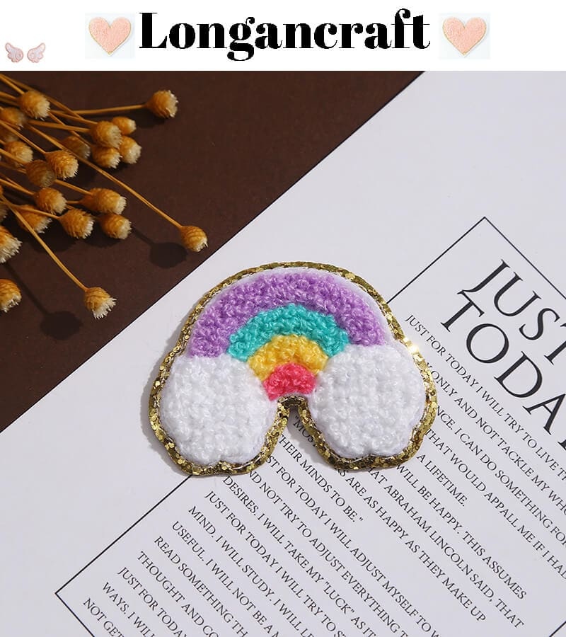 Star Rainbow Chenille Patches